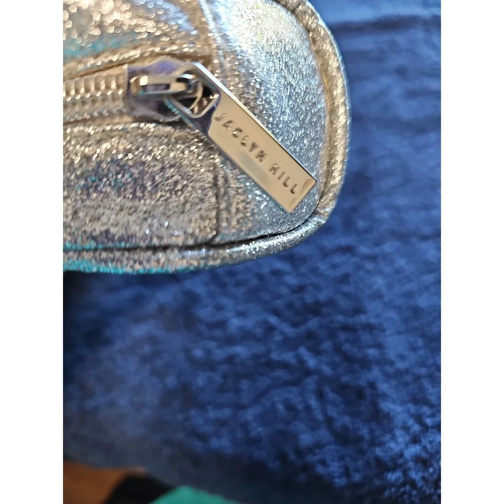 Morphe x Jaclyn Hill Silver Glitter Cosmetic Makeup Bag Zip Pouch Travel Case